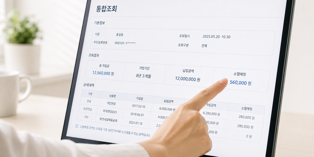 통합조회에서 소멸예정 포인트 확인하기