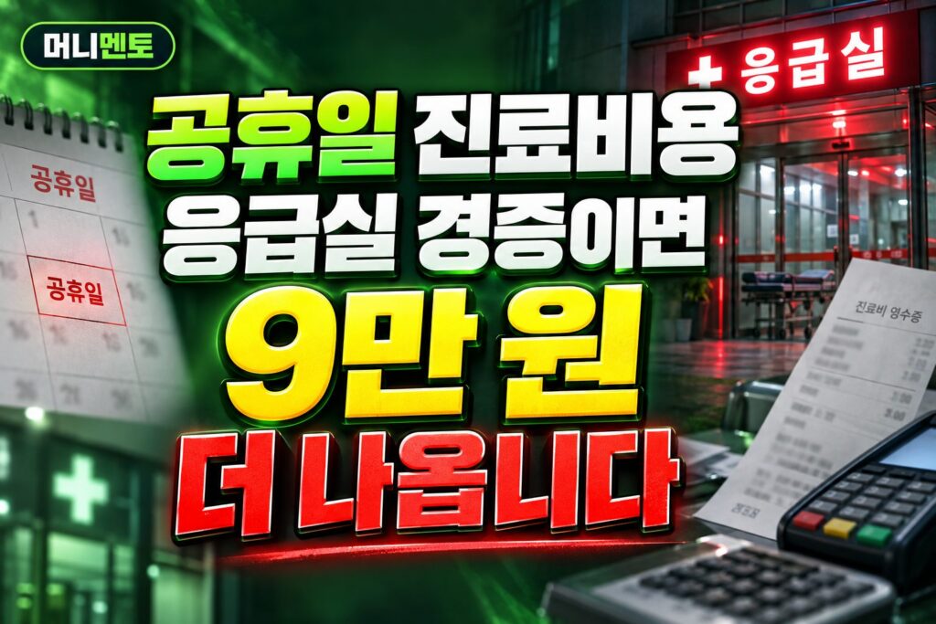 공휴일 진료비용, 응급실 경증이면 9만 원 더 나옵니다
