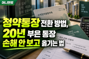 청약통장 전환 방법, 20년 부은 통장 손해 안 보고 옮기는 법