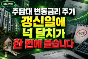 주담대 변동금리 주기, 갱신일에 넉 달치가 한 번에 붙습니다