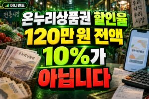 온누리상품권 할인율, 120만 원 전액 10%가 아닙니다